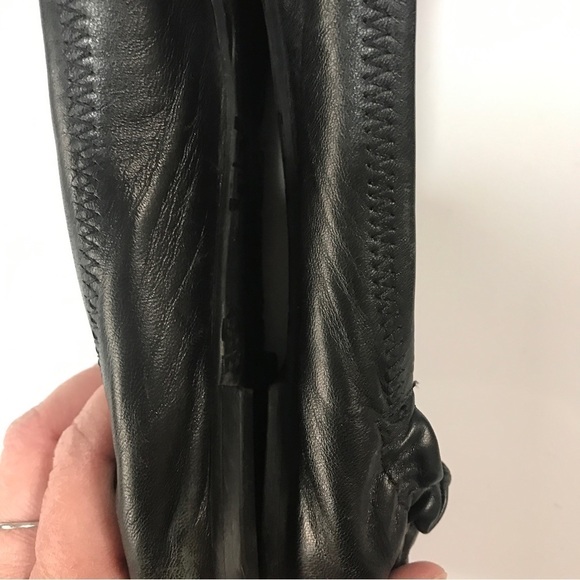 Tory Burch reva leather black  silver ballerina flats size 7M - Picture 8 of 12